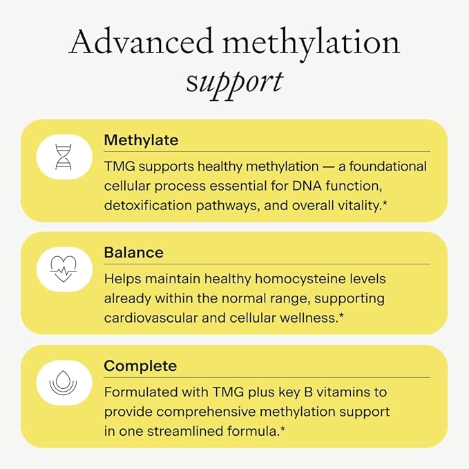 OMRE - TMG (Trimethylglycine) 1000mg with Methyl B Complex — Supports Heart &amp Liver Health — Betaine Supplement Vegan - Methyl Donor