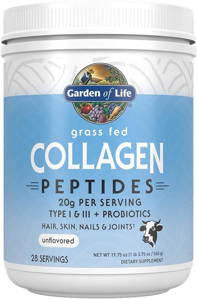 Garden of Life Grass Fed Collagen Peptides Powder Organic Vegan Sport Protein Powder