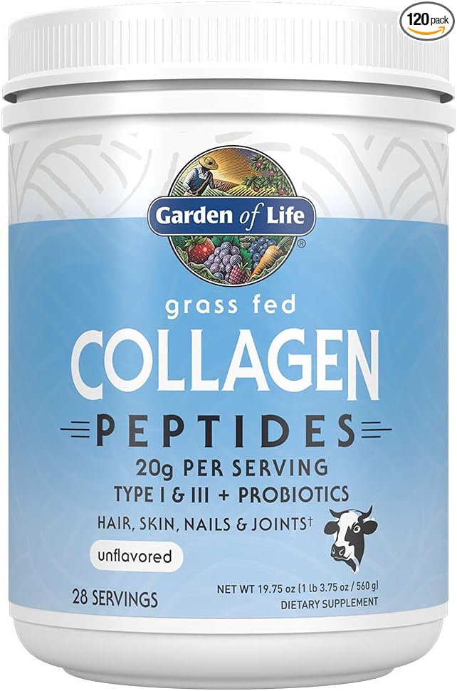 Garden of Life Grass Fed Collagen Powder Elderberry Gummies - Immune Support Hair Skin Nails Joints 120 Vegan Gluten Free Gummies