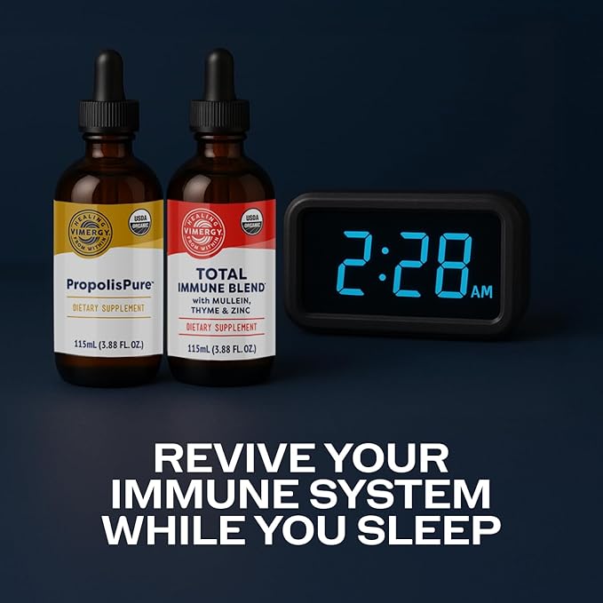 Vimergy Day-Night Immunity Kit* – 2-Part Liquid Supplement Kit with PropolisPure® &amp Total Immune Blend* – Fast-Absorbing 2 x 115ml – 2 x 57 Servings – Support Immune and Respiratory Defense Syste