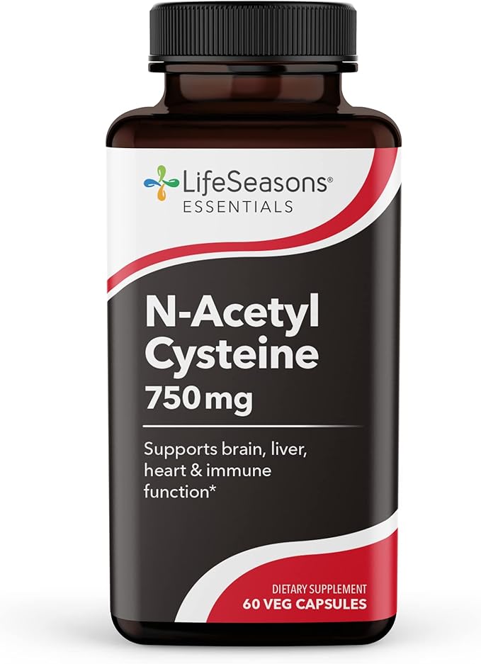 LifeSeasons Puri-T with N-Acetyl Cysteine Boost - Supports Liver &amp Lung Detoxification - 120 Capsules