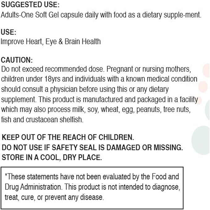H4U Extra-Strength Omega-3 Supplements 20000 mcg Softgels with EPA and DHA - Immune Support Brain and Heart Health Optimal Wellness - Non-GMO 100 Softgels.