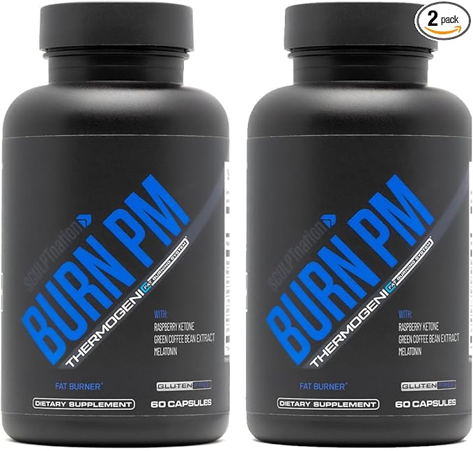 Sculpt Nation by V Shred - Night Time Metabolism Support with Raspberry Ketones Green Tea Extract and Melatonin - 60 Gluten Free Capsules - 2 Pack
