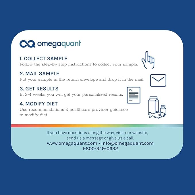 OmegaQuant Omega-3 Index Basic 2-Pack Original Omega-3 Blood Test Kit At-Home Collection CLIA-Certified Lab Analysis Includes 2 Test Kits