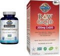 Garden of Life Dr. Formulated Advanced Omega Fish Oil - Lemon 1290mg EPA DHA + DPA &amp Vegetarian Omega 3 6 9 Supplement - Raw CoQ10 Chia Seed Oil Whole Food Nutrition