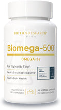 Biotics Research Biomega 500 Omega 3 Fish Oil Supplement Highly Concentrated Fish Oil with EPA/DHA Omega 3 Fatty acids Supports Immune and Cardiovascular 90 Softgel Capsules