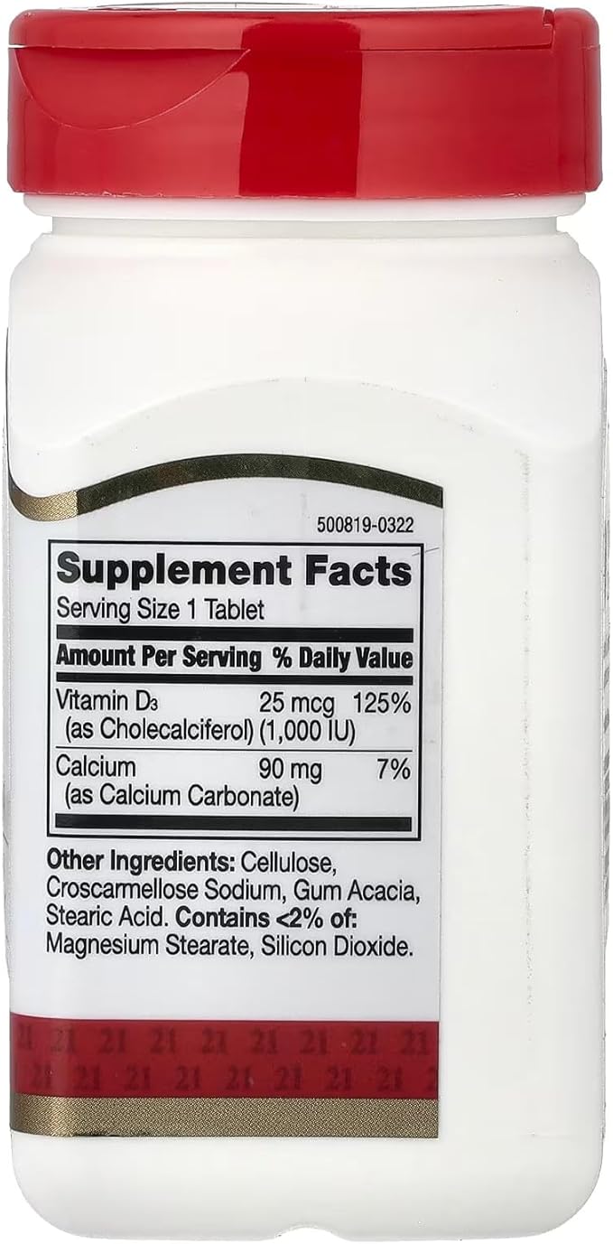 21st Century D 1000 iu Tablets 300-Count (5 Pack)