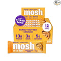 MOSH Peanut Butter Crunch Keto Protein Bars High Fiber Low Carb Gluten Free High Protein Brain Healthy Snack 12 Count