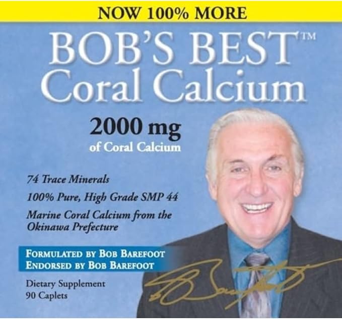 12 Bottles of Bob's Best Coral Calcium 2000 by Bob Barefoot