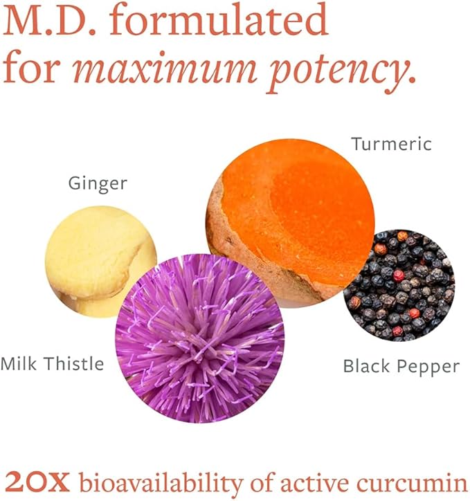 Liver Support Supplement for Liver Health &amp Detox Milk Thistle Turmeric Supplement with Antioxidant Protection Vegetarian Capsules Non-GMO Gluten &amp Soy Free - 60 Count