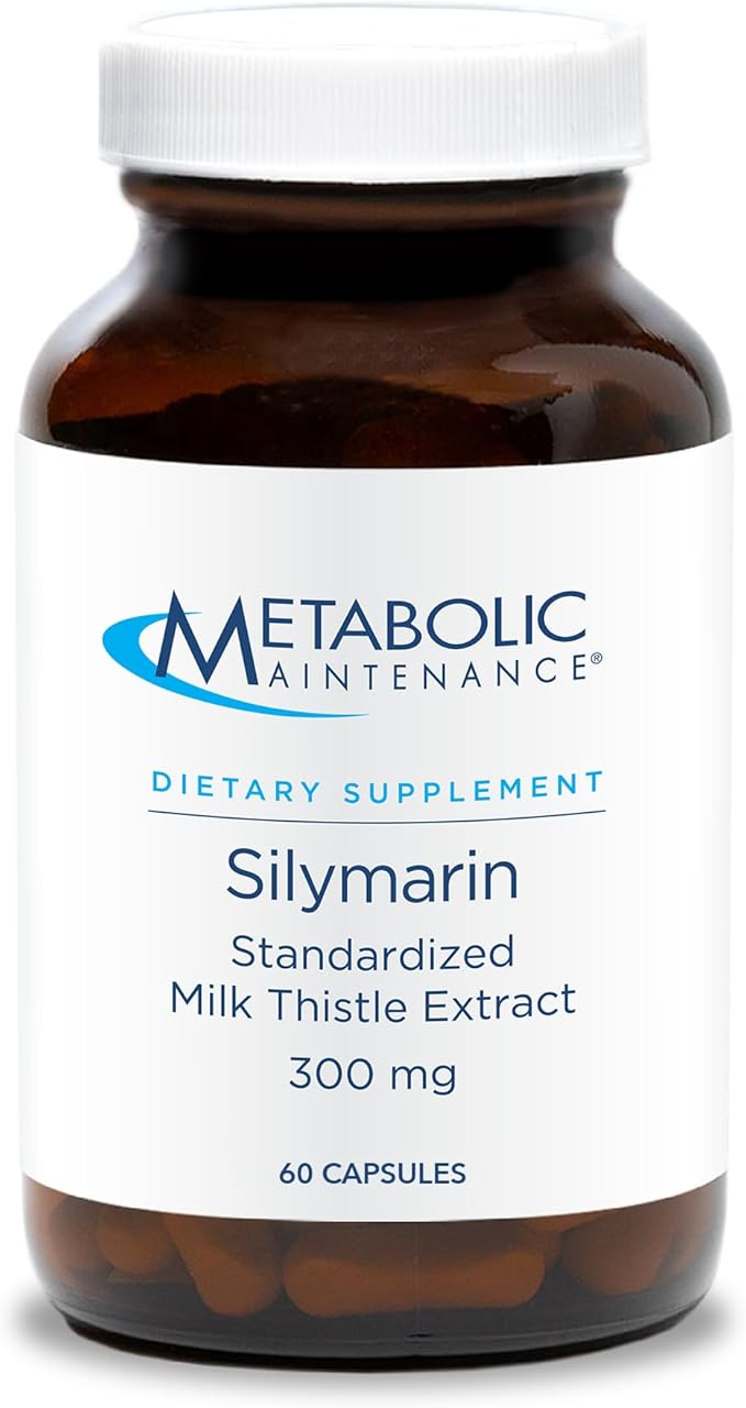 Metabolic Maintenance Silymarin - 300 mg Standardized 80% Milk Thistle Supplement - Liver Cleanse + Detox Support No Fillers (60 Capsules)