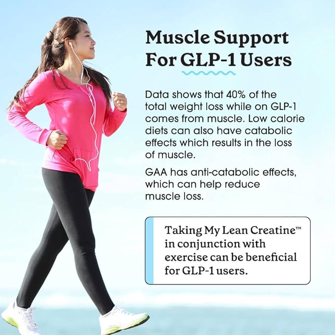 Fit &amp Lean Creatine for Women My Lean Creatine Chewable Tablets Creatine Monohydrate with GAA Muscle Performance Cognitive Function No Bloating Reduced Water Retention Blue Raspberry 30 Se