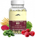Plant Based Vitamin B12 Supplement for Men &amp Women | Organic Formulation for Vegetarians &amp Vegans to Support Nervous System &amp Brain Function (60 Capsules)