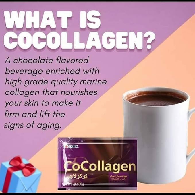 EDMARK COCOLLAGEN Flavored Powder | Marine Collagen w/ Natural Extracts | Supports Skin Elasticity Hydration &amp Radiance | Nutrient-Rich Beverage for Daily Wellness Glow &amp Beauty | 30g x 20 S