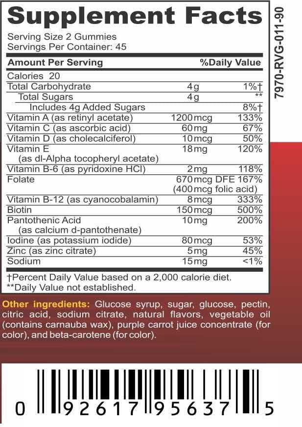 Bariatric Expert Multivitamin Gummies – Fast-Melting Dietary Supplement for Adults Post-Gastric Sleeve and Bypass Nutritionist Recommended 90 Count