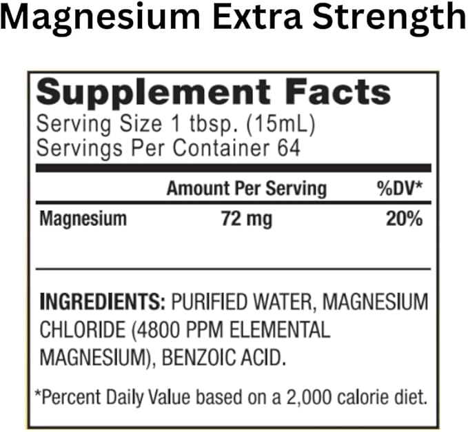 Magnesium Ionic Mineral Water Extra Strength 4X Concentrate 4800 ppm 32 fl. oz.