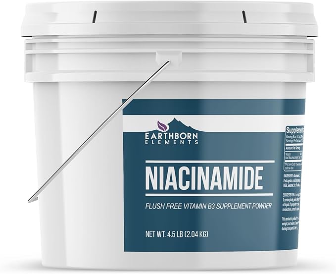 Earthborn Elements Niacinamide 1 Gallon Flush Free Vitamin B3 Supplement Powder