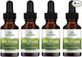 Swanson Milk Thistle Liquid Extract (Alcohol- &amp Sugar-Free) 1 fl Ounce (29.6 ml) Liquid (4 Pack)