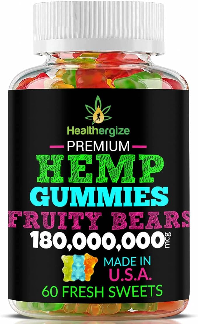3PACK Hemp Gummies for Sleep-Fresh Fruity Gummy Bears-for Calm and Peace-Natural Hemp Edibles Party Candy-Made in USA