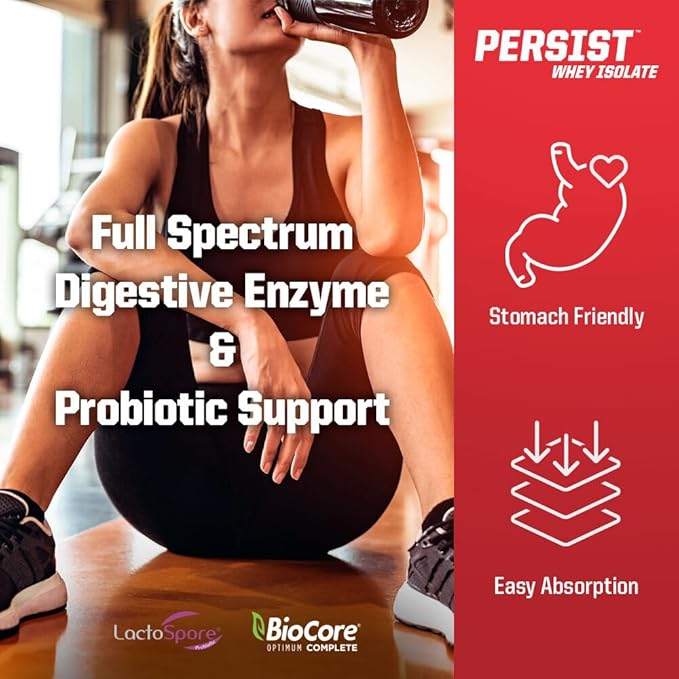 Undefined Nutrition Persist Whey Isolate by Brian Shaw - 24g Protein 30 Servings – Supports Recovery Strength &amp Performance - Gluten Free Fast Absorbing (2.18lbs Vanilla)