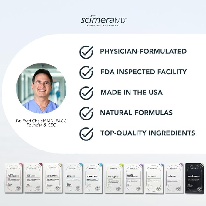 ScimeraMD® Asprega Probiotic + Prebiotic Supplement for Digestive Health and Immune System Support 35 Billion CFUs 30 CT