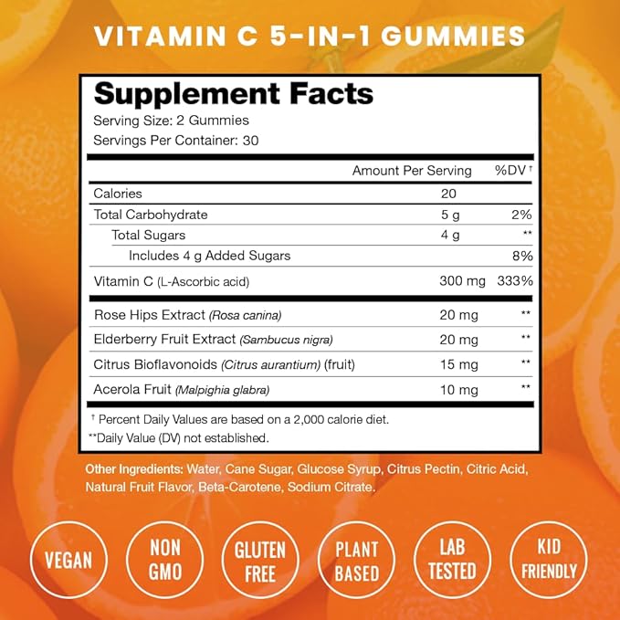 NutraChamps Biotin Gummies and (2-Pack) Vitamin C Gummies Bundle