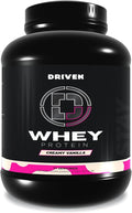 Driven WHEY- Grass Fed Whey Protein Powder: Delicious Clean Protein Shake- Improve Muscle Recovery with 23 Grams of Protein with Added BCAA and Digestive Enzymes (5 lb Creamy Vanilla)