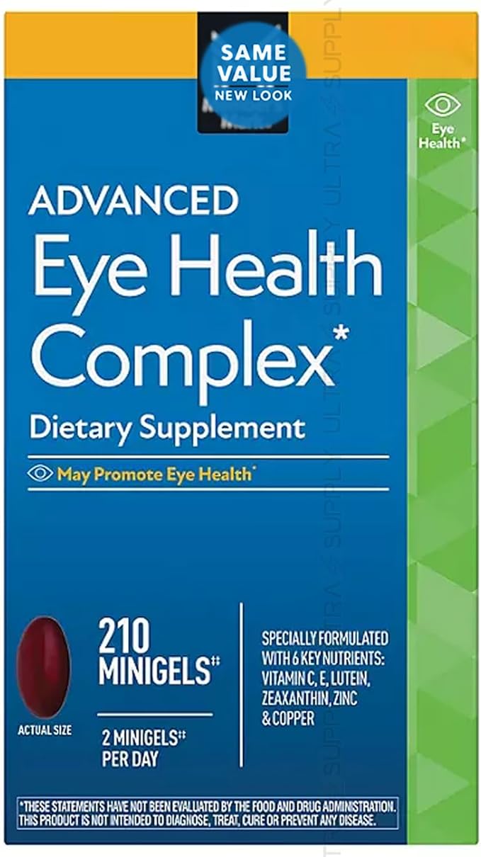 Members Mark Advanced Eye Health Complex Minigels (210 Servings.) Nutritional Vision Support with Key Antioxidants and Zinc