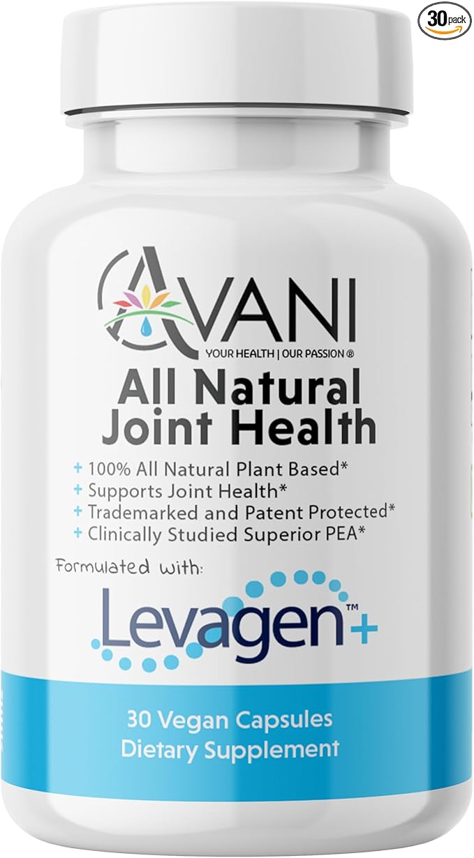 Avani Health Levagen+ Pea Joint Support Supplement Plant Based Natural Wellness Formula Includes AstrGin &amp BioPerine