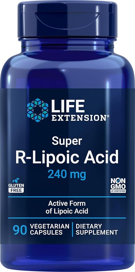 Life Extension Super R Lipoic Acid 240mg 90 Capsules Vegetarian