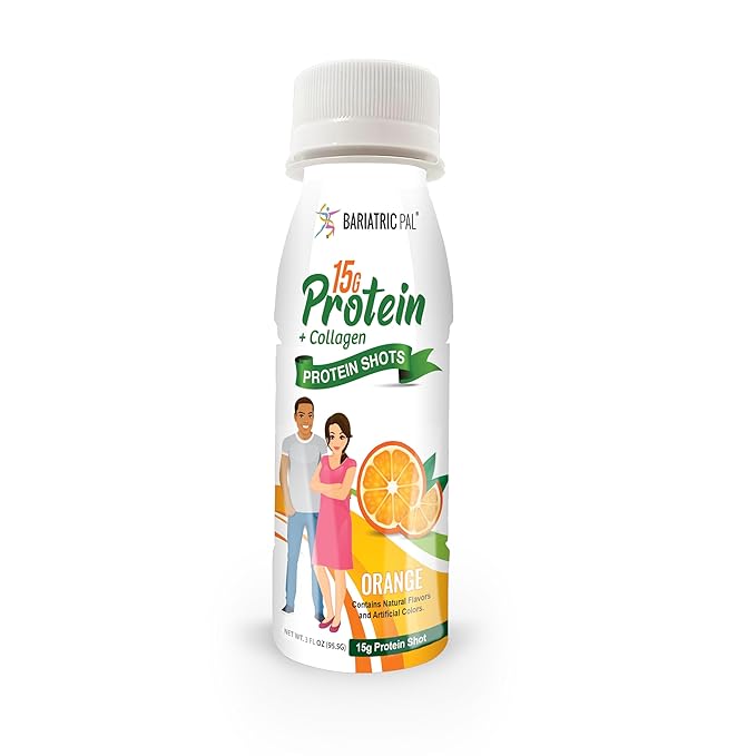 BariatricPal 15g Whey &amp Collagen Complete Protein Shots - Orange