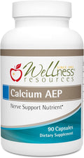 Wellness Resources Calcium AEP - Nerve Support Supplement for Cellular Protection Longevity Cell Membrane Health &amp Myelin Sheath Support - 925mg Ca-2-AEP Per Capsule (90 Capsules)
