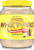 Steel Supplements Whey-Pro | 100% Pure Whey Protein Powder for Men and Women | Banana Pancakes | Muscle Gain &amp Lean Muscle Recovery | Gluten Free | 1.43 lbs | BCAA 5g | 25 Servings