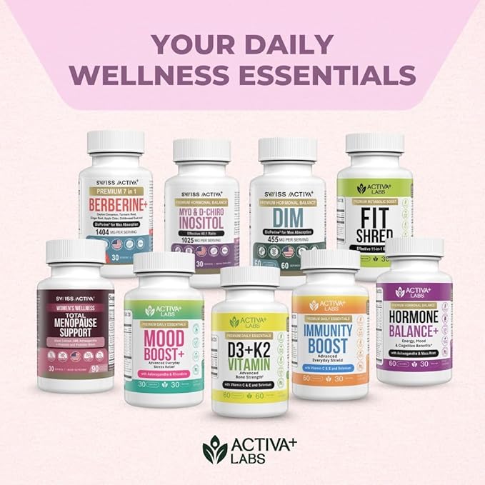 Swiss Activa+ Labs DIM Supplement – Hormone Balance for Women &amp Men – Estrogen Supplement for Women and Men– Supports Hormonal Acne &amp Menopause Symptoms| Gluten Free Non-GMO &amp Vegan – 120