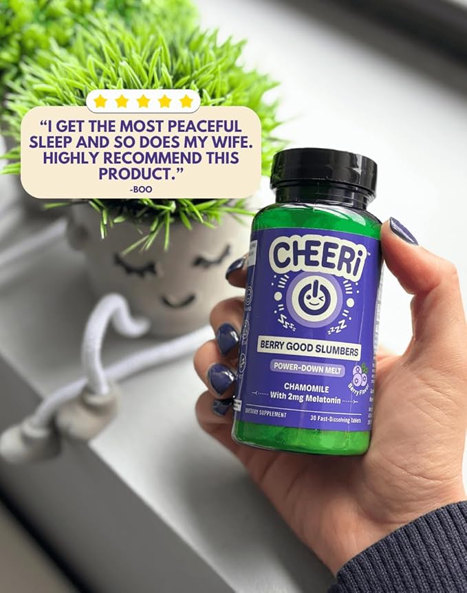 Berry Good Slumbers Melt Sleep Support Supplement with Melatonin Magnesium and Chamomile