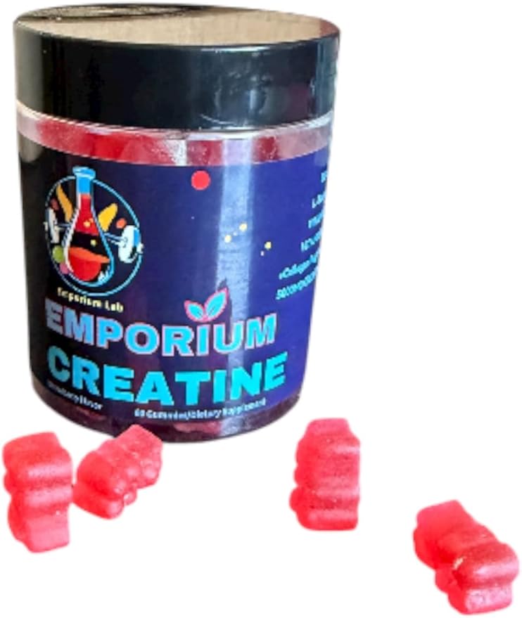 Emporium Creatine Supplement Micronized for Muscle Strength and Energy 500mg Capsule 1 Count (Strawberry)