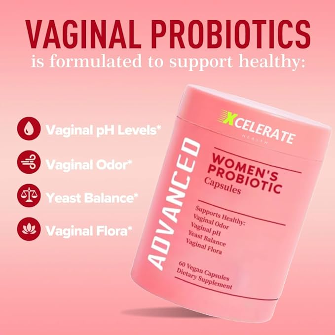 Women’s Health Feminine Probiotic – Vaginal Health &amp pH Balance Support – Daily Probiotic for Women with Lactobacillus acidophilus reuteri fermentum – Feminine Care Gut &amp Odor Support – 60
