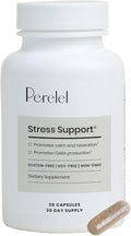Perelel Stress Support Supplement with Ashwagandha Saffron Holy Basil and Probiotic Plant Based Formula for Relaxation and Wellness Support Gluten Free Non GMO 30 Capsules