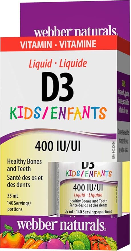 Webber Naturals Vitamin D3 Kids 400iu 35mL