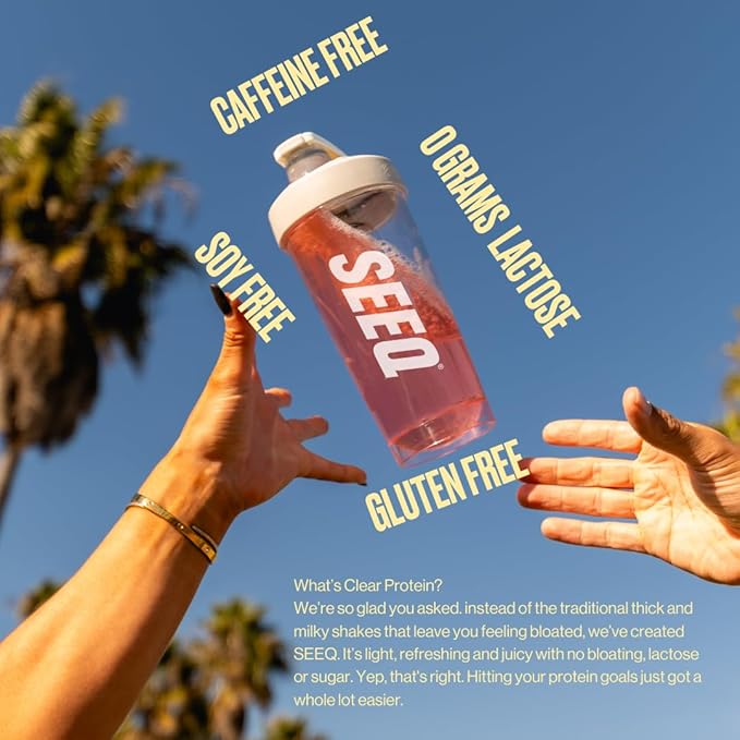 SEEQ Clear Whey Isolate Protein Powder Mango Pineapple - 22 Servings 22g Protein Per Serving - 0g Lactose Sugar-Free Keto-Friendly Soy Free - Juice-Like Protein Post-Workout Recovery