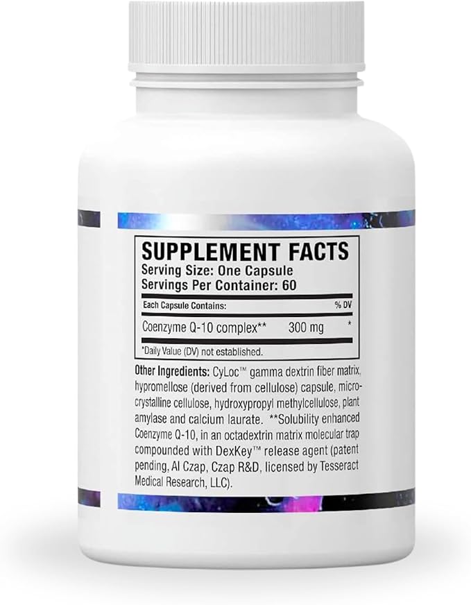 CoQ10 Pro Coenzyme Q10 for Heart Health Muscle Health and Cellular Energy Production Antioxidant Supplement for Optimal Cardiovascular Health Support Hypoallergenic CoQ10 300mg 60 Capsules