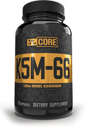 5% Nutrition Core KSM-66 Ashwagandha | 1200mg Organic Ashwagandha Root Powder Extract | High Potency 5% Withanolides (45 Servings 90 Capsules)