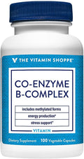 The Vitamin Shoppe Co-Enzyme B-Complex - Activated B Vitamins | Energy &amp Stress Support | 100 Vegetable Capsules | Methylated Forms