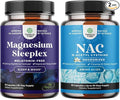Bundle of High Absorption Magnesium Sleep Supplement - Rest Support Magtein Magnesium L-Threonate &amp Apigenin Theanine and NAC Supplement N-Acetyl Cysteine 600mg- High Absorption NAC 600 mg Capsule