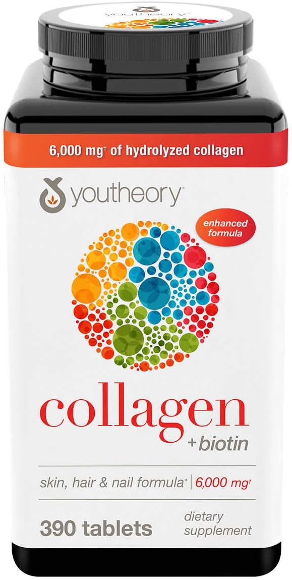 Youtheory Collagen Plus Biotin 390 Tablets (4 Pack)