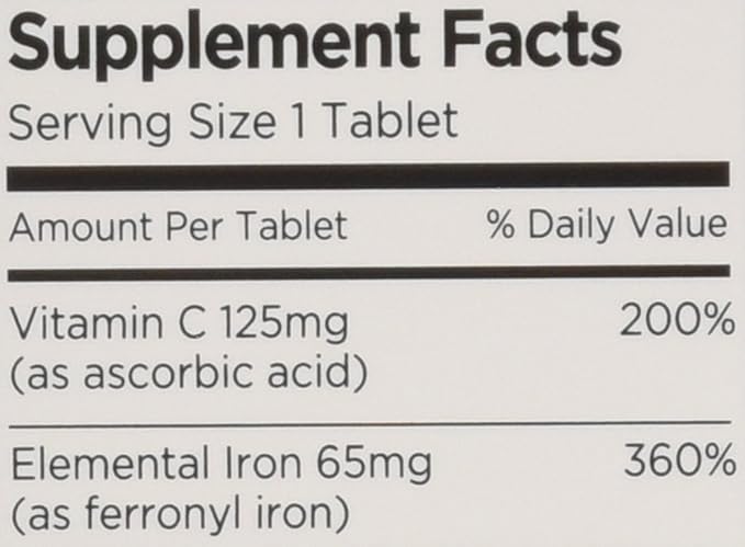 VITRON-C High Potency Iron Plus Vitamin C Tablets - 60 Ea - 3 pack