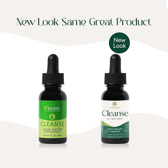 PURE Cleanse Liquid | Plant-Based Supplement Designed to Support Digestive Balance Gut Health &amp Full-Body Wellness | Fast-Absorbing Herbal Formula | Vegan Gluten-Free Additive-Free | 1 fl oz