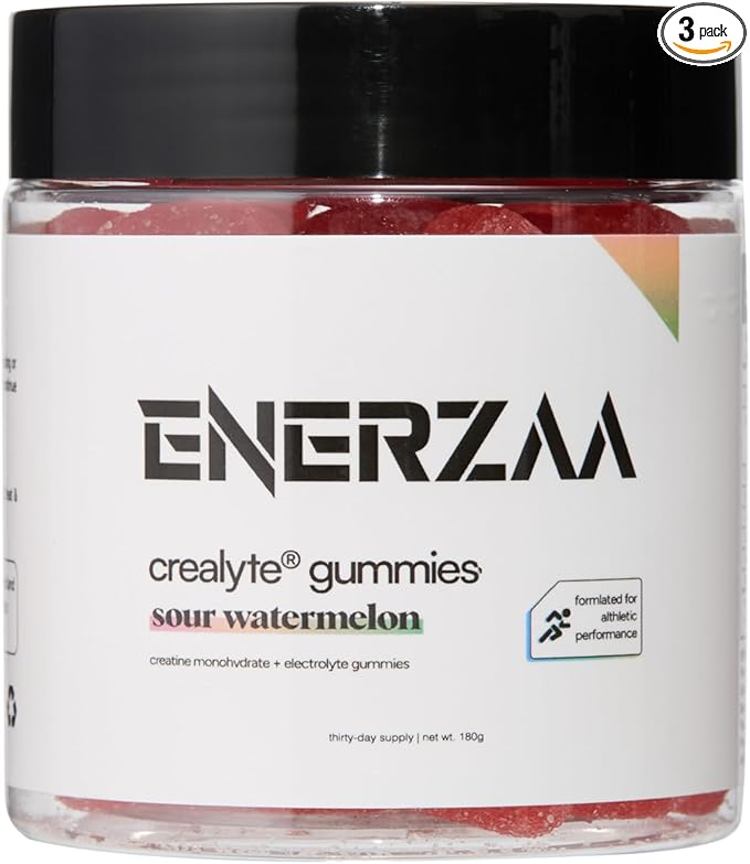 Daily Creatine Complex Gummies – 4.5g Active Blend with Essential Electrolytes – 2 Gummies per Day | 60 Count Jar | Supports Daily Vitality &amp Hydration (Pack of 3 Sour Watermelon Flavor)