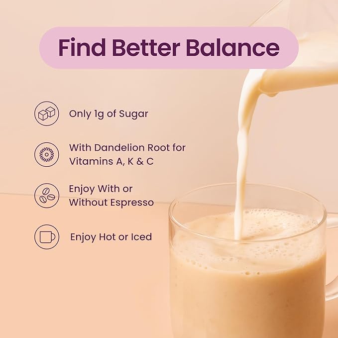 Blume Superfoods Latte - Salted Caramel - Dandelion Root and Maca Powder Pink Himalayan Salt Low-Sugar Inflammation support Organic Vegan And Keto Friendly - 25 Servings
