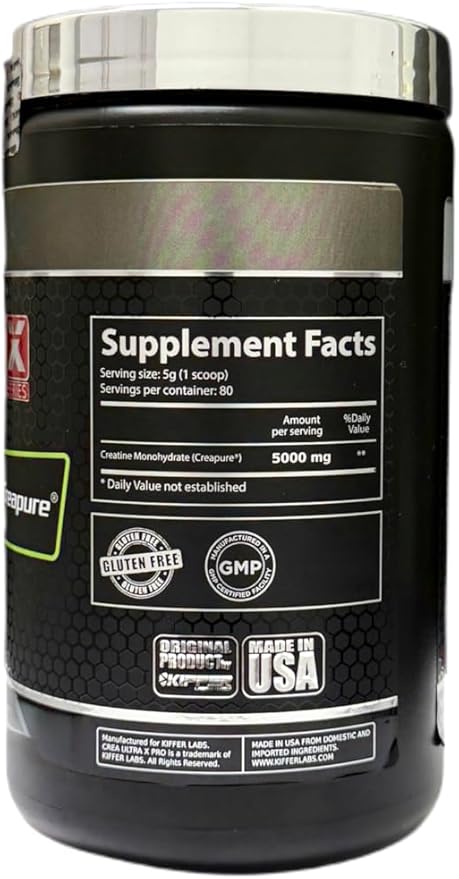 Kifffer Labs Creapure Ultra Pro Creatine Monohydrate Powder 400g (80 Servings) – Unflavored Pure German Creatine for Men &amp Women Muscle Strength &amp Recovery